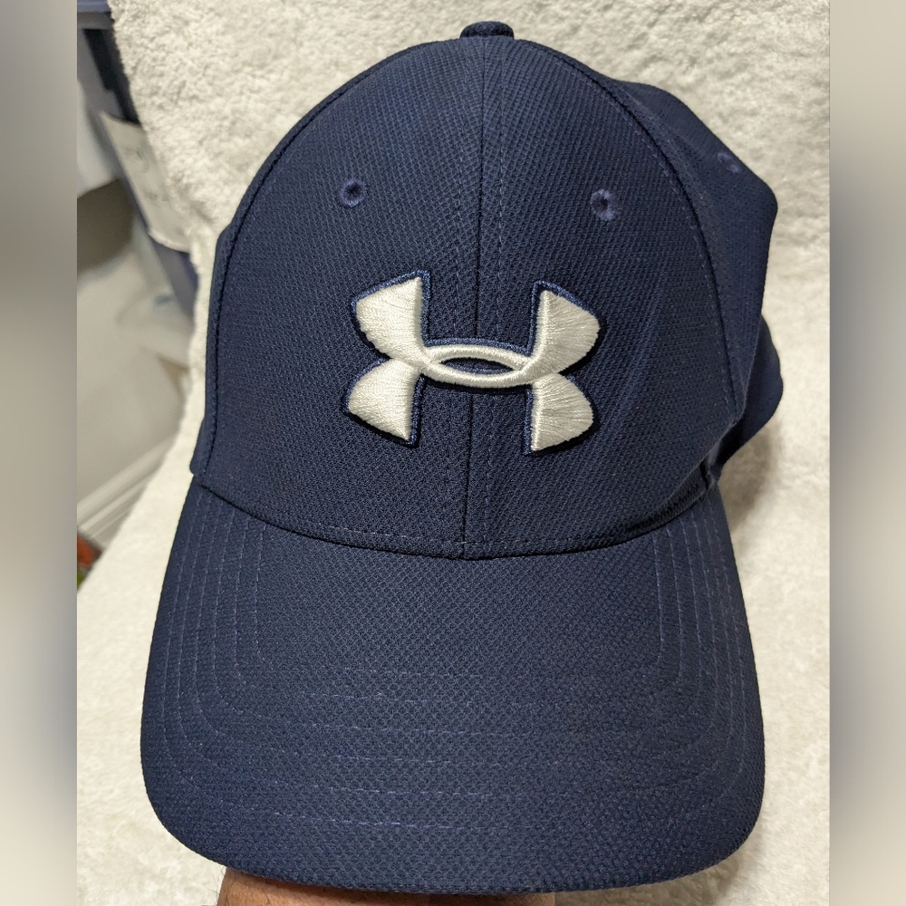 Under Armour Dark Blue Cap with Silver Logo